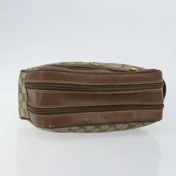 GUCCI GG Supreme Clutch Bag PVC Leather Beige Gold 014 58 6086 Auth bs31128 - Picture 5 of 16